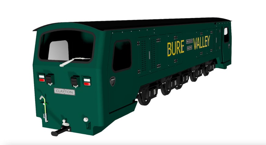 CLAYTON EQUIPMENT DESIGNS CB12 ZERO EMISSION LOCOMOTIVE FOR BURE VALLEY RAILWAY